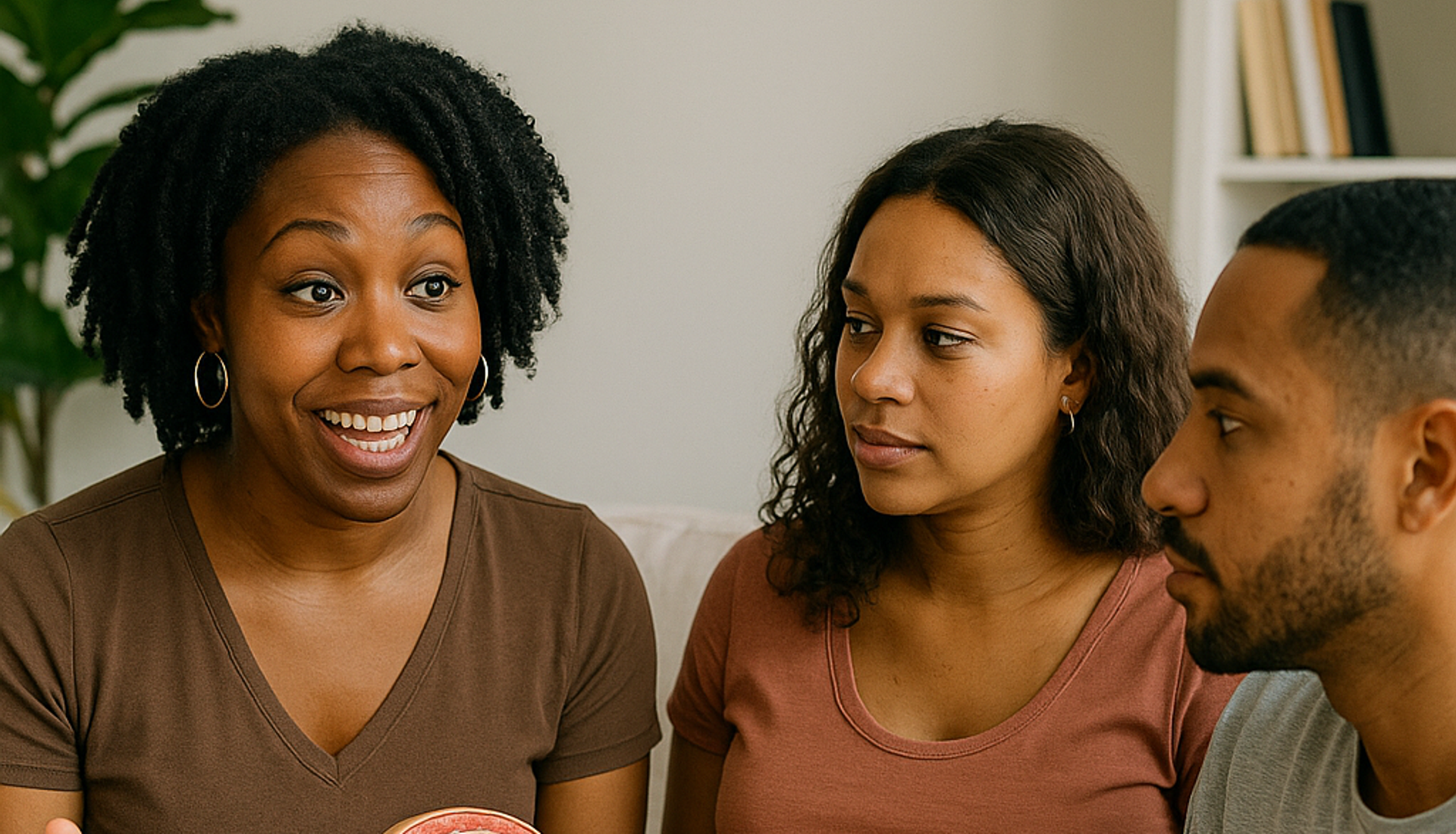 A birth doula presenting a class to a group of pregnant ladies and their partners